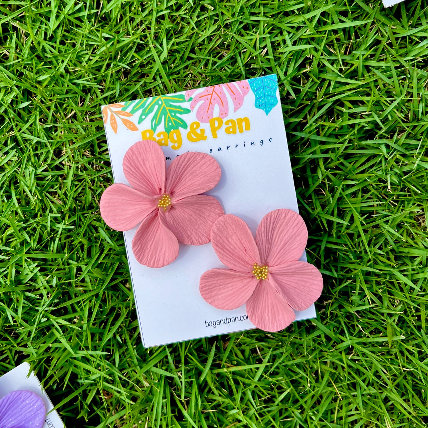 Petunia - Bold Statement Polymer Clay Flower Earrings