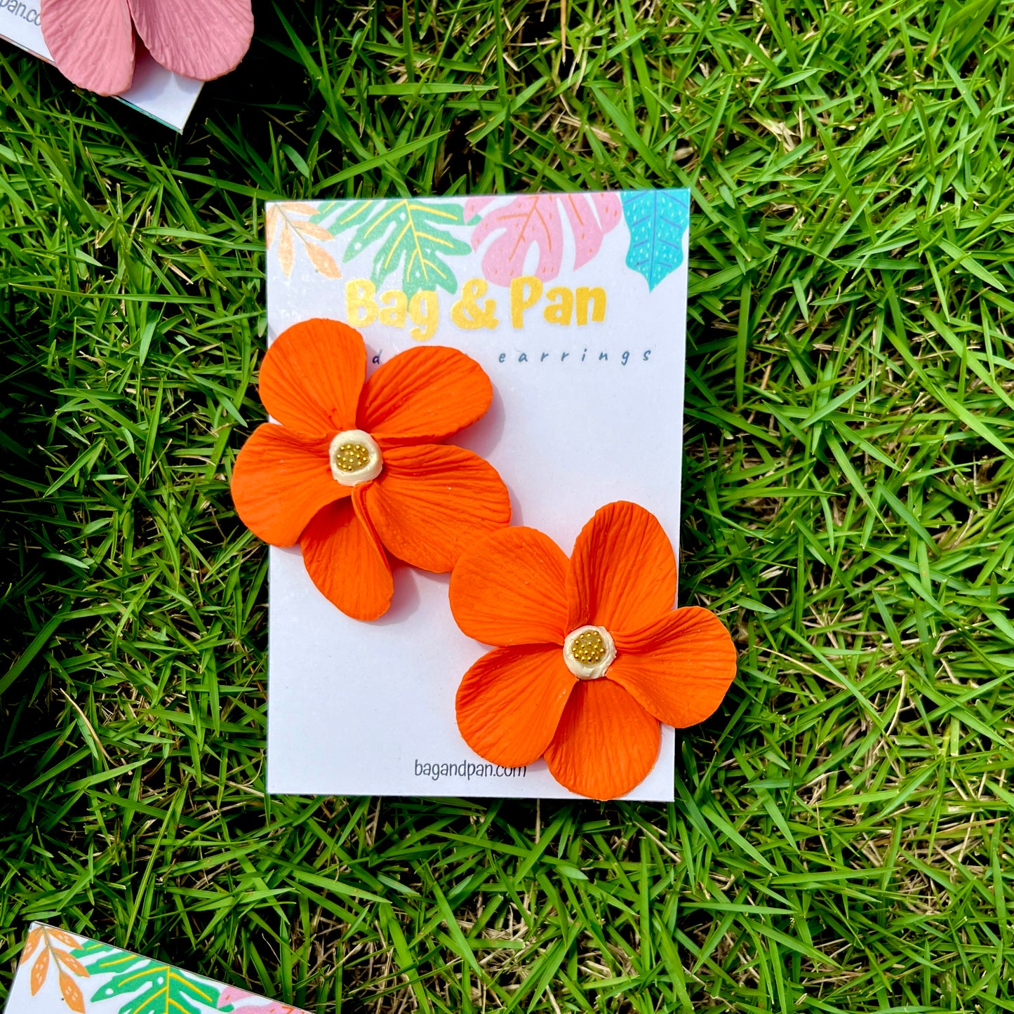 Petunia - Bold Statement Polymer Clay Flower Earrings