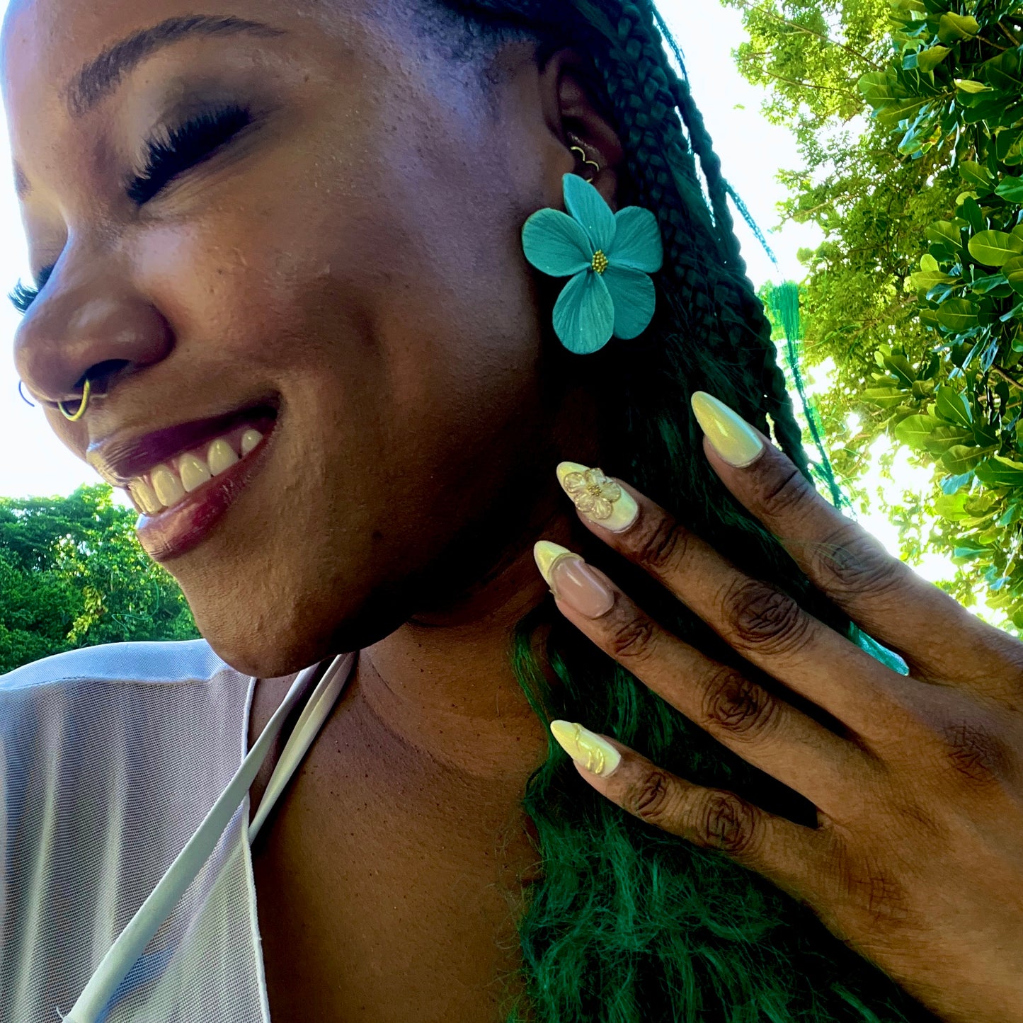 Petunia - Bold Statement Polymer Clay Flower Earrings