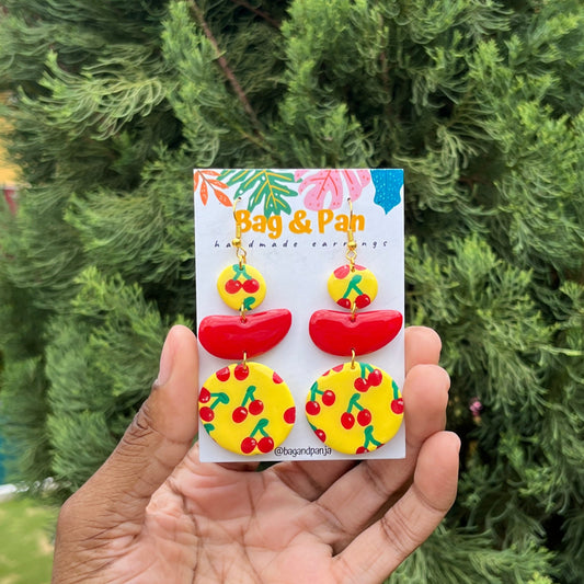 Cherry Pop Polymer Clay Earrings